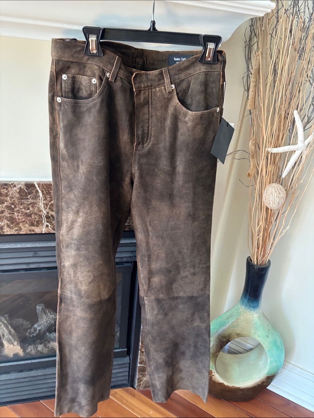 BNWT Massimo Dutti 100% goat leather (suede) pants- retail $560++
